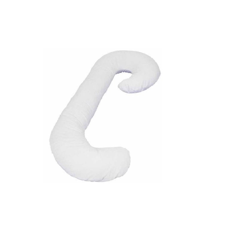 Pillowcase For J Shape Pregnancy Pillow - White