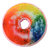 Reversible Plush Donut Throw Pillow - Rainbow