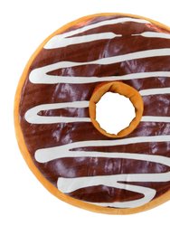 Reversible Plush Donut Throw Pillow - Chocolate