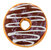 Reversible Plush Donut Throw Pillow - Chocolate