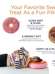 Reversible Plush Donut Throw Pillow