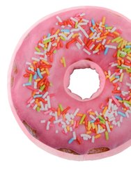 Reversible Plush Donut Throw Pillow - Pink