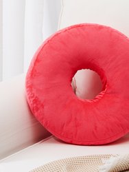 Round Donut Pillow - Hot Pink