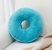 Round Donut Pillow - Solid Blue