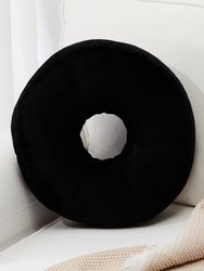 Round Donut Pillow - Black
