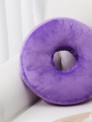 Round Donut Pillow - Purple