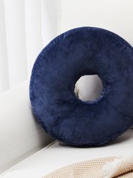 Round Donut Pillow - Navy
