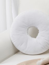 Round Donut Pillow - White