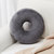 Round Donut Pillow - Grey