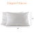 Set Of 2 Decorative White Square Accent Throw Pillows And Insert For Couch Sofa Bed, Includes Zippered Cover