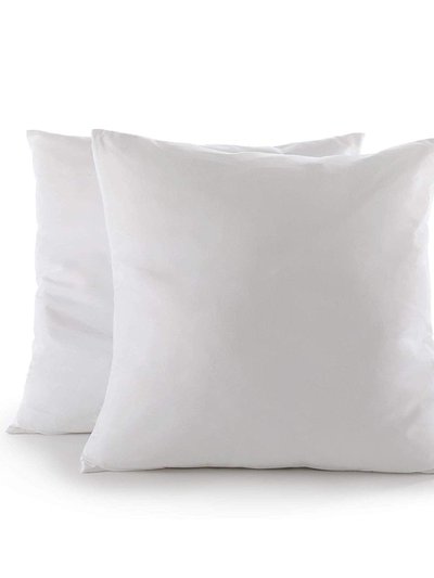 Cheer Collection Set Of 2 Decorative White Square Accent Throw Pillows And Insert For Couch Sofa Bed, Includes Zippered Cover product