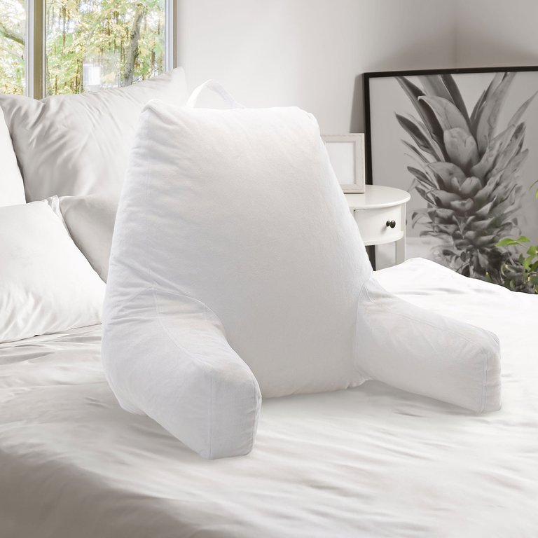 Shredded Memory Foam TV Pillow & Backrest - White