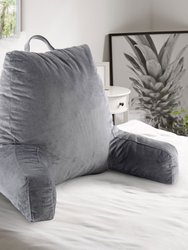 Shredded Memory Foam TV Pillow & Backrest - Gray
