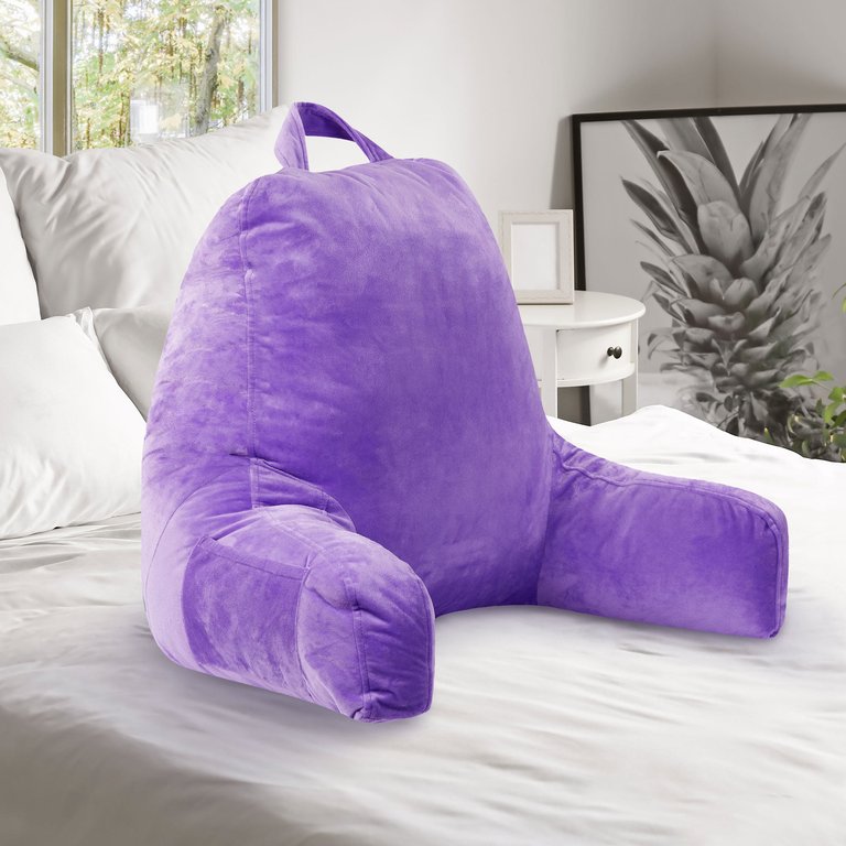 Shredded Memory Foam TV Pillow & Backrest - Purple