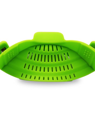 Cheer Collection Silicone Clip On Pot Strainer, Heat-Resistant Snap-On Strainer product