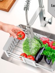 Sink Drying Rack - Over The Sink Retractable Sink Strainer And Drainer