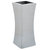 Small Silver Square Hammered Vase 9403 - Silver