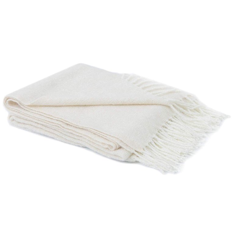 Ultra Soft Knit Throw Blanket - Ivory