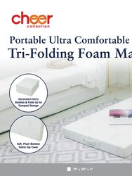 Ultra Soft Tri-Fold Folding Mattress & Camping Floor Mat - 75 Inch