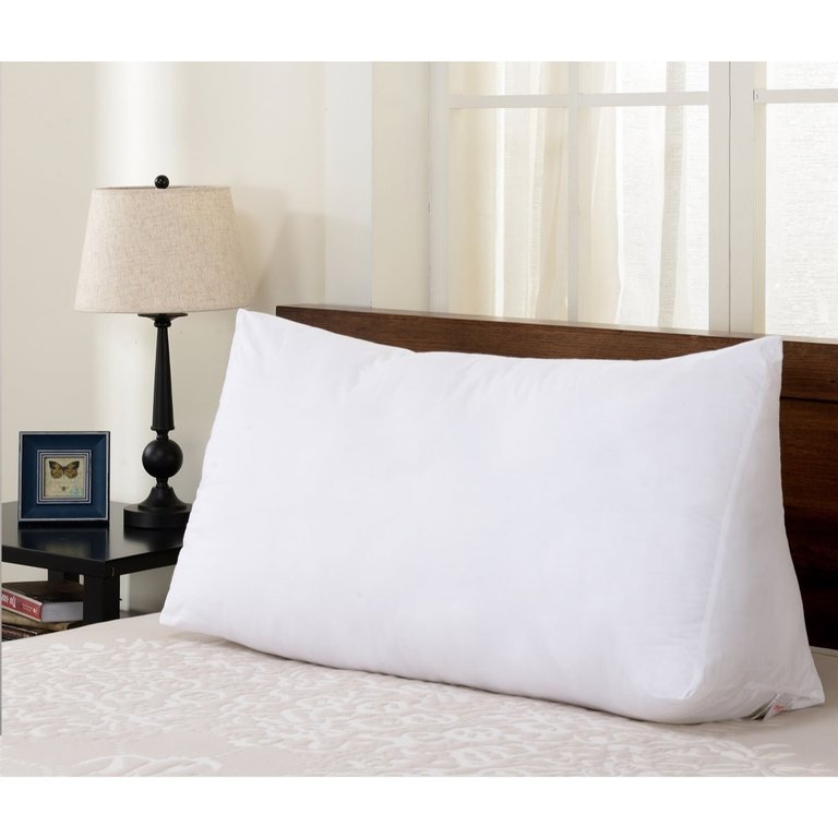 Ultra Supportive Oversized Reading And Anti Acid Reflux Wedge Pillow - White