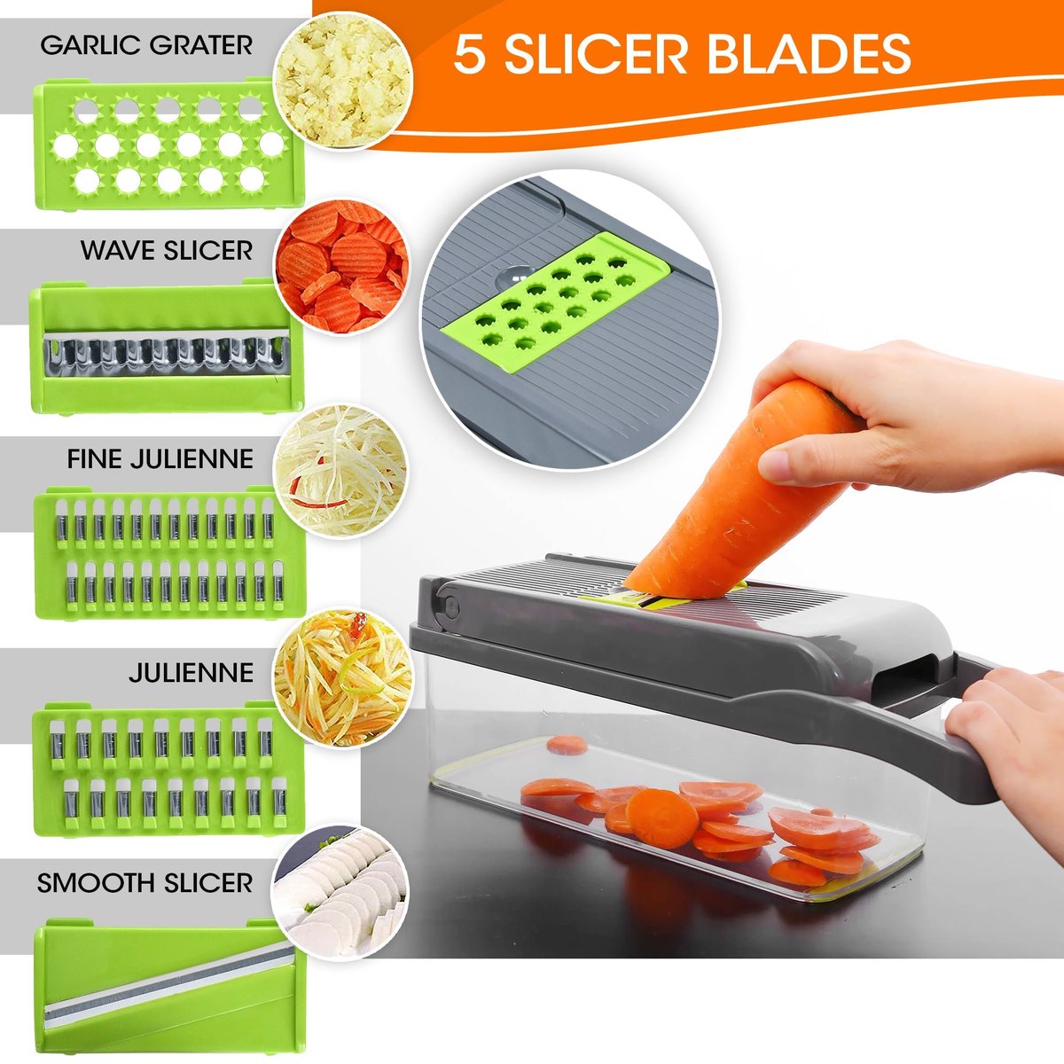 Cheer Collection Set of 3 Fruit and Vegetable Slicers