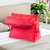 Wedge Shaped Back Support Pillow and Bed Rest Cushion - Hot Pink