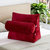 Wedge Shaped Back Support Pillow and Bed Rest Cushion - Maroon