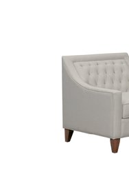 Aberdeen Linen Tufted Back Rest Modern Contemporary Club Chair - Cream