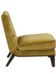 Achilles Modern Neo Traditional Tufted Velvet Slipper Accent Chair
