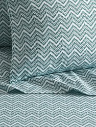 Alanah 3 Piece Sheet Set Super Soft Contemporary Striped Chevron Pattern Design