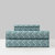 Alanah 3 Piece Sheet Set Super Soft Contemporary Striped Chevron Pattern Design - Green