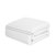 Alford 3 Piece Organic Cotton Duvet Cover Set Solid White With Dual Stripe Embroidered Border Hotel Collection Bedding