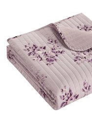 Aprille 6 Piece Quilt Set Floral Pattern Print Bed In A Bag