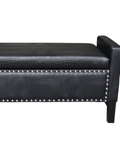 Chic Home Design Archer PU Leather Black Storage Bench product