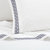 Arden 4 Piece Organic Cotton Sheet Set Solid White With Dual Stripe Embroidery Zig-Zag Details