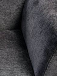 Arianna Sofa Linen-Textured Upholstery Espresso Finished Lattice Wood Frame
