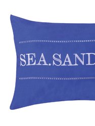 Armil 6 Piece Reversible Comforter Set "Sea, Sand, Surf" Theme Print Design Bed In a Bag