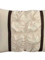 Ashville 16 Piece Comforter Complete Bed In A Bag Floral Pinch Pleated Ruffled Designer Embellished Bedding Set