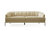 Astoria Sofa Barrel Back 2 T-Shaped Seat Cushion Design Linen-Textured Upholstery Vertical Channel-Quilted Tight Back Espresso Solid Metal Legs - Beige