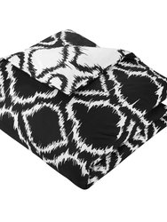 Asya 8 Piece Reversible Duvet Cover Set Two-Tone Ikat Geometric Diamond Pattern Print Zipper Closure Bed In A Bag Bedding