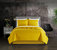 Atasha 7 Piece Quilt Set Box Stitched Design Bed In A Bag - Sheet Set Pillow Shams - Yellow