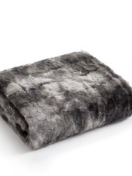 Avah Throw Blanket Microplush Faux Fur Micromink Backing