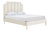 Avril Platform Bed Frame With Headboard Velvet Upholstered Vertical Channel Quilted, Modern Contemporary