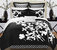 Ayesha 7-Piece Comforter Set Bed Skirt, Four Shams And Decorative Pillow Included - Black