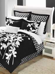 Ayesha 7-Piece Comforter Set Bed Skirt, Four Shams And Decorative Pillow Included