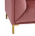 Azalea Club Chair Velvet Upholstered Tufted Single Bench Cushion Shelter Arm Design Gold Tone Metal Y-Legs, Modern Contemporary