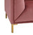 Azalea Sofa Velvet Upholstered Tufted Single Bench Cushion Shelter Arm Design Gold Tone Metal Y-Legs, Modern Contemporary