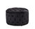 Batya Ottoman Button Tufted Velvet Upholstered Round Pouf, Modern Contemporary - Black