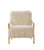 Bayla Accent Side Chair Sleek Stylish Faux Fur Brushed Brass Finished Stainless Steel Frame, Modern Contemporary