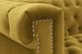 Bea Velvet Modern Contemporary Button Tufted with Gold Nailhead Trim Goldtone Metal Y-leg Sofa
